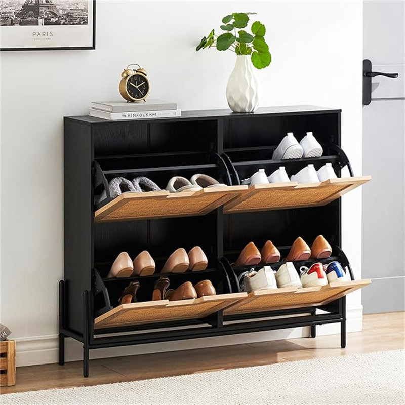 Freestanding shops Hallway Closet Organizer with Shelves and Shoe Rack